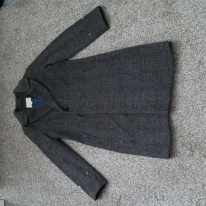 Buy Before I Donate! Gray Plaid Trench Coat